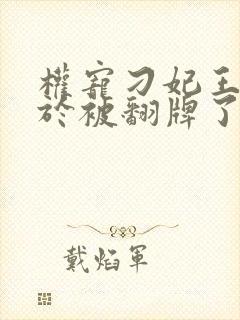 权宠刁妃王爷终于被翻牌了