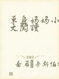 单身妈妈小说全文阅读