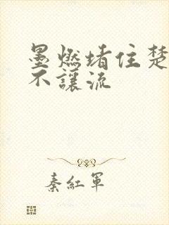 墨燃堵住楚晚宁不让流