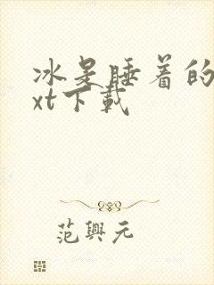 冰是睡着的水txt下载