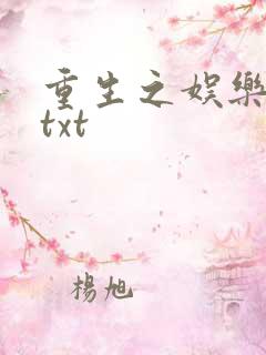 重生之娱乐大亨txt