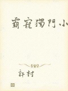 霸宠独门小娇妻