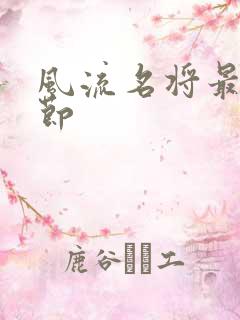 风流名将最新章节