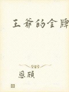 王爷的金牌暗卫