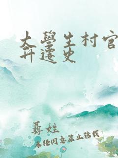 大学生村官艳遇升迁史