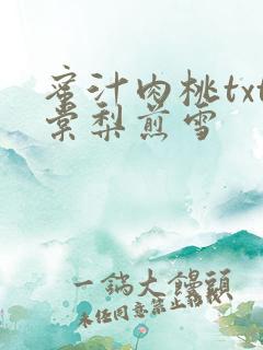 蜜汁肉桃txt棠梨煎雪