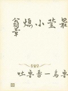 翁熄小莹最新节章