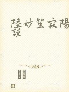 陆妙笙寂阳朔小说
