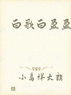 白歌白盈盈小说