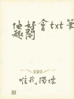 他好会txt笔趣阁