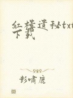 红楼遗秘txt下载