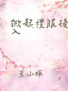 掀起礼服后摆挺入