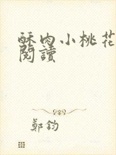 酥肉小桃花全文阅读