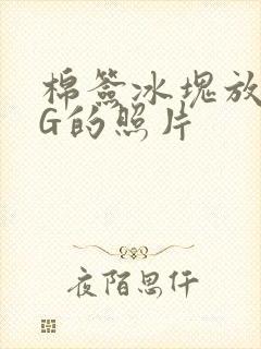 棉签冰块放入PG的照片