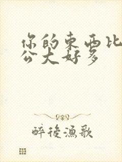 你的东西比我老公大好多