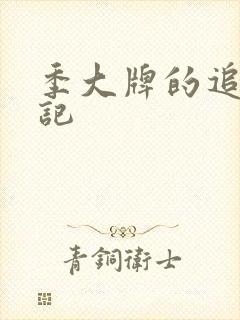 季大牌的追夫日记