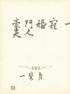 豪门婚宠 一品夫人