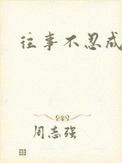 往事不忍成历史