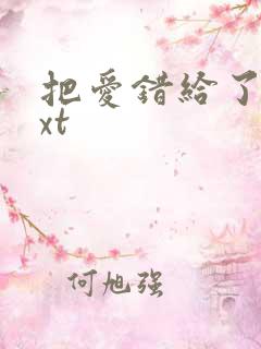 把爱错给了你txt