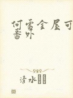 何处金屋可藏娇番外