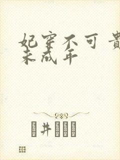 妃穿不可 贵妃未成年