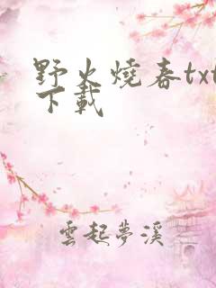 野火烧春txt下载