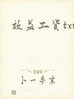 效益工资txt