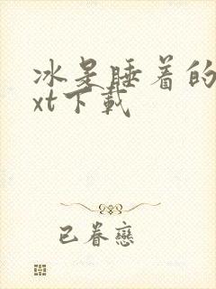 冰是睡着的水txt下载