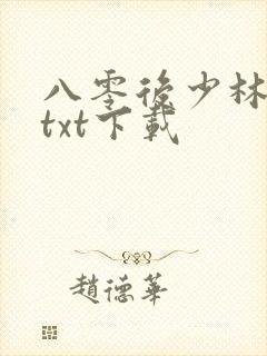 八零后少林方丈txt下载