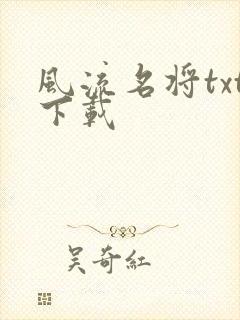 风流名将txt下载