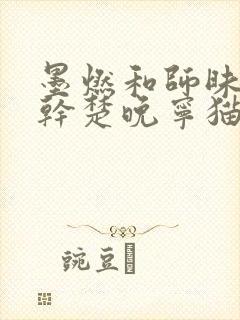 墨燃和师昧同时干楚晚宁猫弄