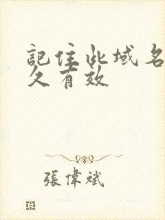 记住此域名记永久有效