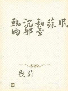 韩沉和苏眠的肉肉那章