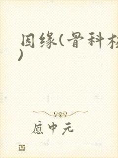 因缘(骨科校园)