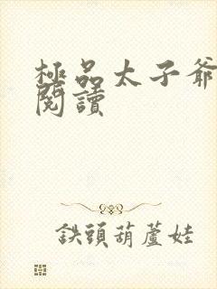 极品太子爷全文阅读