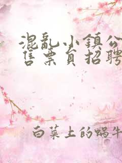 混乱小镇公交车售票员招聘条件