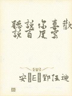 听说你喜欢我小说百度云