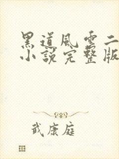 黑道风云二十年小说完整版