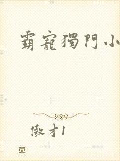 霸宠独门小娇妻