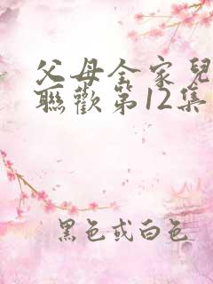 父母全家儿女大联欢第12集