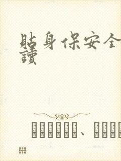 贴身保安全文阅读