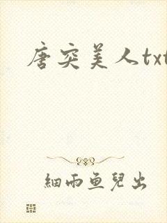 唐突美人txt