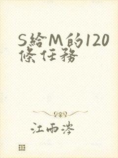 S给M的120条任务