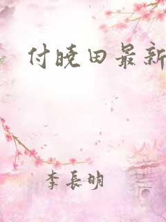 付晓田最新消息