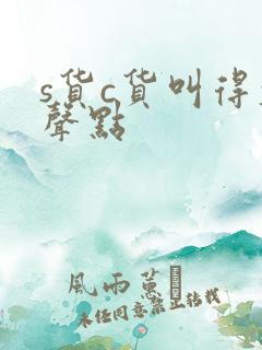 s货c货叫得大声点