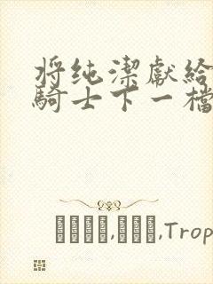 将纯洁献给沧涟骑士下一档万圣街