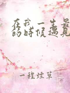 在我一生最猥琐的时候遇见你