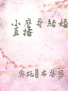 小么哥结婚视频直播