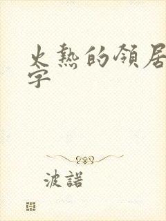 火热的领居中文字