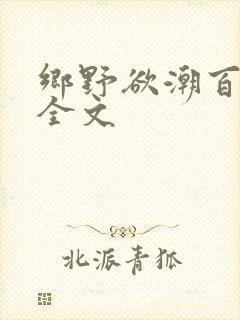 乡野欲潮百度云全文